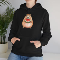 Capybara With Watermelon Slice Unisex Hoodie