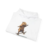 Skater Capybara Riding Skateboard Unisex Hoodie