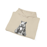 Cozy Capybara Drinking Coffee Mug Unisex Hoodie
