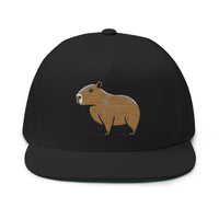 Minimal Capybara Outline Snapback Hat