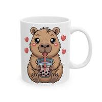 Bubble Tea Bliss with Capy Ceramic Mug