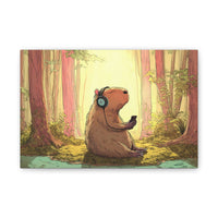 Lofi Capybara Forest Music Canvas Print