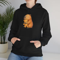 Capybara Hugging Teddy Bear Unisex Hoodie