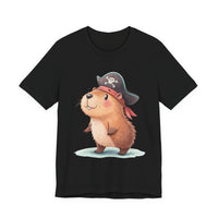 Pirate Capybara Cute Cartoon Design Unisex T-Shirt