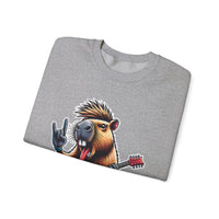 Rockstar Capybara with Electric Guitar Unisex Sweatshirt