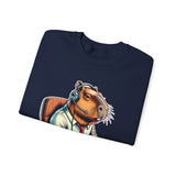Gamer Capybara with Headset and Controller Unisex Sweatshirt