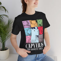 Funny Capybara Rodent Music Tour Vibes Unisex T-Shirt