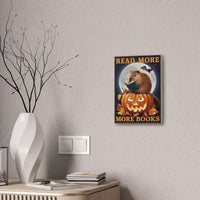 Halloween Capybara Reading Book Canvas Print