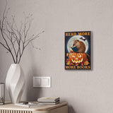 Halloween Capybara Reading Book Canvas Print