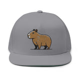 Minimal Capybara Outline Snapback Hat