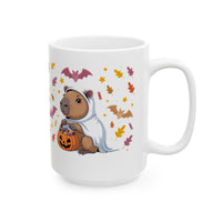 Ghost Capybara Trick or Treat Ceramic Mug