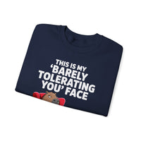 Funny Capybara Barely Tolerating You Face Unisex Sweatshirt
