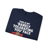 Funny Capybara Barely Tolerating You Face Unisex Sweatshirt