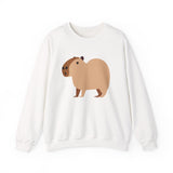 Clean Cartoon Capybara Character Unisex Sweatshirt
