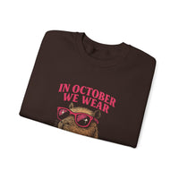 Capybara October Pink Breast Cancer Support Unisex Sweatshirt