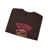 Capybara October Pink Breast Cancer Support Unisex Sweatshirt