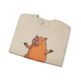 Yoga Capybara Meditation Pose Unisex Sweatshirt