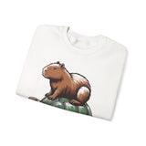 Funny Capybara Riding Turtle Design Unisex Sweatshirt