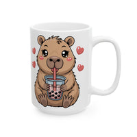 Bubble Tea Bliss with Capy Ceramic Mug