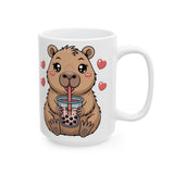 Bubble Tea Bliss with Capy Ceramic Mug