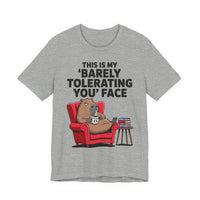 Funny Capybara Barely Tolerating You Face Unisex T-Shirt