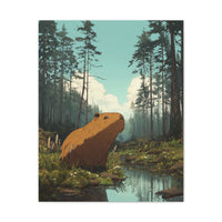 Ghibli Style Capy in the Wild Canvas Print