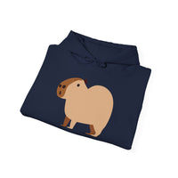 Clean Cartoon Capybara Character Unisex Hoodie
