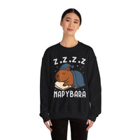 Napybara Funny Sleeping Capybara Design Unisex Sweatshirt