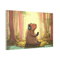 Lofi Capybara Forest Music Canvas Print