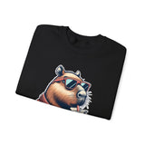 Stylish Capybara with Sunglasses and Boba Unisex Sweatshirt
