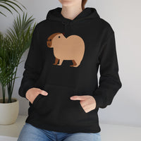Clean Cartoon Capybara Character Unisex Hoodie