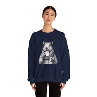 Cozy Capybara Drinking Coffee Mug Unisex Sweatshirt