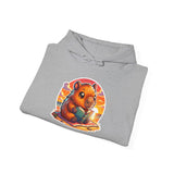 Adorable Capybara Sunset Reading Vibes Unisex Hoodie