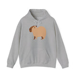 Clean Cartoon Capybara Character Unisex Hoodie