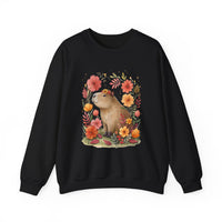 Capybara in Bloom Nature Unisex Sweatshirt