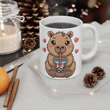 Bubble Tea Bliss with Capy Ceramic Mug