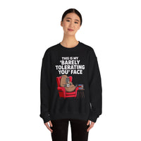Funny Capybara Barely Tolerating You Face Unisex Sweatshirt
