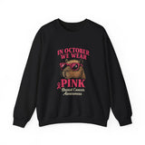 Capybara October Pink Breast Cancer Support Unisex Sweatshirt