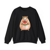 Capybara With Watermelon Slice Unisex Sweatshirt