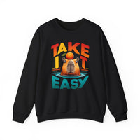 Take It Easy Capybara Relaxing Design Unisex Sweatshirt