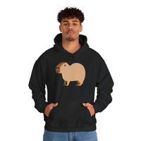 Clean Cartoon Capybara Character Unisex Hoodie