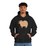 Clean Cartoon Capybara Character Unisex Hoodie