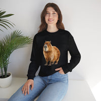 Watercolor Capybara Golden Fur Unisex Sweatshirt