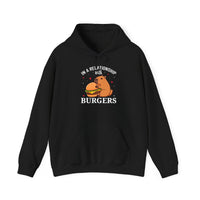 In A Relationship With Burgers Capybara Unisex Hoodie