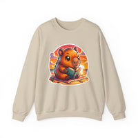 Adorable Capybara Sunset Reading Vibes Unisex Sweatshirt