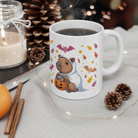 Ghost Capybara Trick or Treat Ceramic Mug