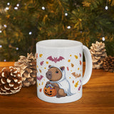 Ghost Capybara Trick or Treat Ceramic Mug