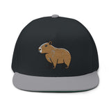 Minimal Capybara Outline Snapback Hat