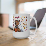 Ghost Capybara Trick or Treat Ceramic Mug