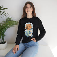Astronaut Capybara Holding Earth Unisex Sweatshirt